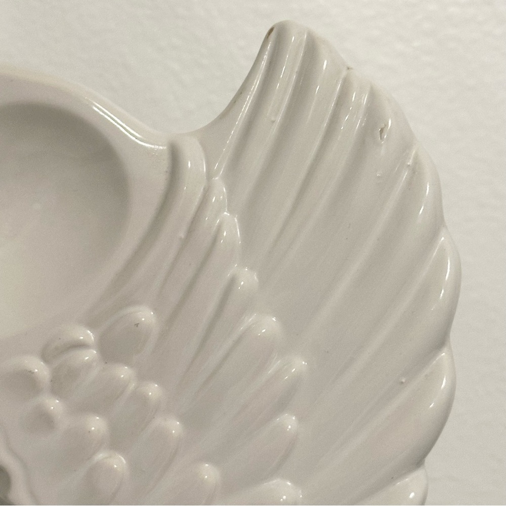 Vintage 13” Rooster Deviled Egg Chicken Ceramic Platter Portugal Teleflora Tray - Picture 5 of 12